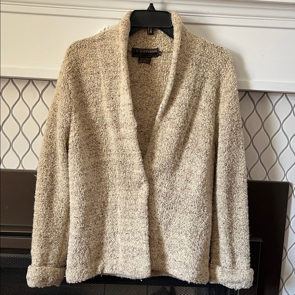 Wool (80%) Nubby Wrap Sweater - Picture 1 of 4